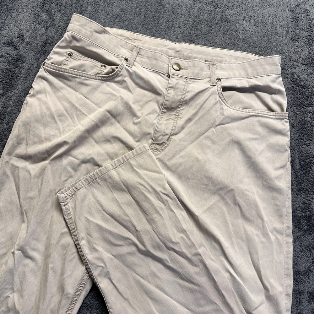 Bills Khakis Straight Fit Pants Mens 35x32 Beige Lyocell Blend Made in USA